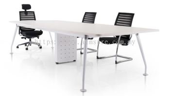 Rectangular conference table with ixia leg n riser box