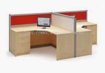 2 cluster workstation L shape