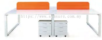 Workstation cassia leg with acrylic panel