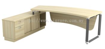 Unique Director table with credenza return AIM2462-OXL