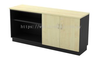 Open Shelf + Swinging Door Low Cabinet T2