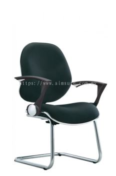 Visitor chair with armrest and chrome candilevel chair AIM262B-ELIXIR