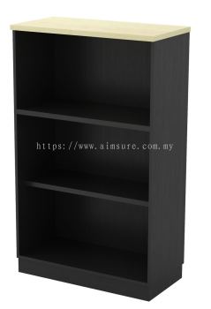 Medium height open shelf cabinet - 3 tiers - T series