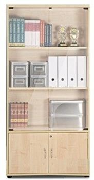 Medium height Book shelf & glass door cabinet