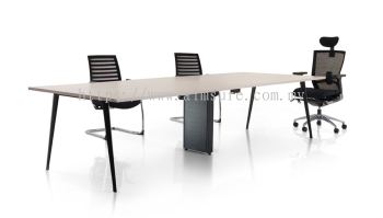 Rectangular conference table with nitra leg and riser box