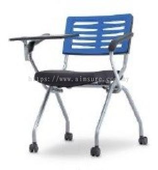 Heavy duty foldable chair with tablet AIM2ST-AX