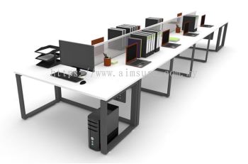 10 person workstation furniture with cassia metal leg