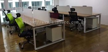 Office workstation furniture with desking divider panel