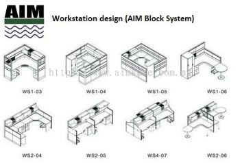 Multiple design Office Workstation Block System