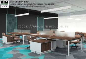 Modern L shape workstation furniture with side cabinet