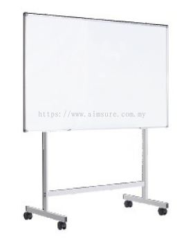Single sided magnetic whiteboard with mobile stand