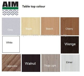 Table top colour chart