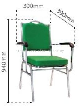 Banquet chair with chrome leg AIM662C