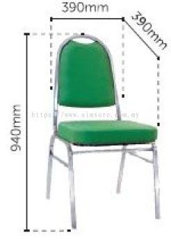 Banquet chair with chrome leg AIM674C