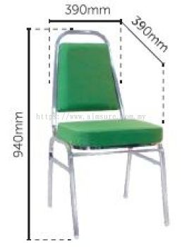 Banquet chair with chrome leg AIM676C