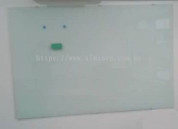 Tempered glass writing board with magnet and clip