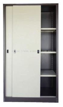 Full height sliding door steel cabinet with lock and keys AIM116S