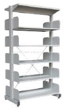 Library rack double sided 5 tiers without side panel S325W