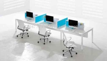 4 pax office modern workstation with desking panel