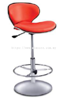 High Bar Stool with chrome round base AIM BS-938