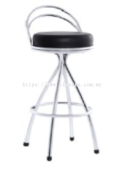 High Bar Stool with chrome base AIM BS-936