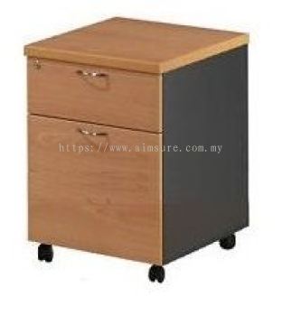 2D mobile pedestal (cherry and dark grey)