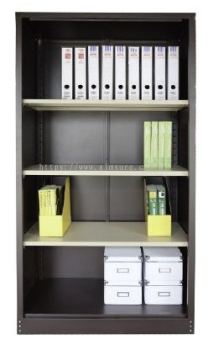 Full height openshelf steel cabinet AIM112W