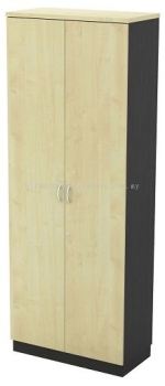 High swing door cabinet with chrome handle (Maple and Dark grey)