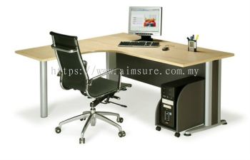 L Shape Table with J metal leg AIM1815M-TL