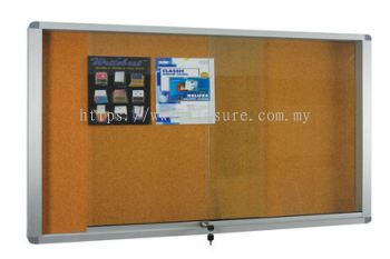 Aluminium Frame Cabinet Notice Board With Cork Board