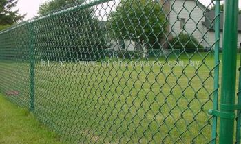 Green PVC Chain-link Fence 