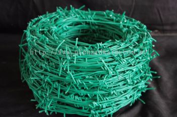 Green PVC Barbed Wire