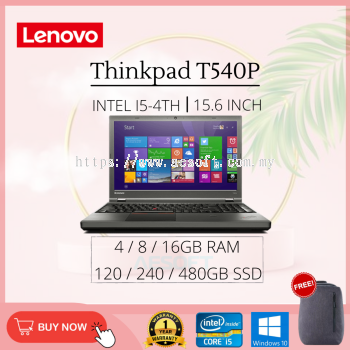  (Refurbished Laptop Grade AAA) Lenovo Thinkpad T540P / 15.6'' / i5-4th