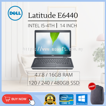 (Refurbished Laptop Grade AAA)Dell Latitude E6440 / 14'' / i5-4th 