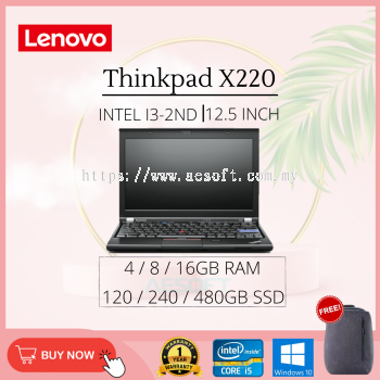 (Refurbished Laptop Grade AAA) Lenovo Thinkpad X220 / 12.5'' / i3-2nd