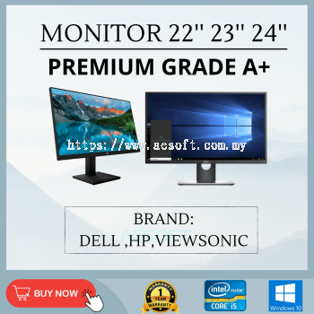 (Refurbished Monitor Grade AAA) HP DELL Monitor 22'' 23'' 24''