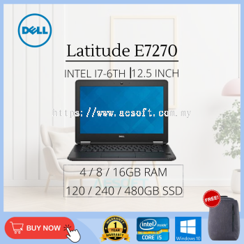 (Refurbished Laptop Grade AAA) Latitude E7270 / 12.5'' / i7-6th