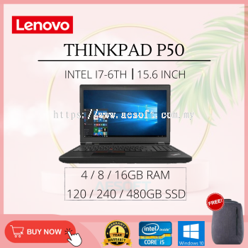 (Refurbished Laptop Grade AAA) LENOVO Thinkpad P50 / 15.6'' / i7-6th