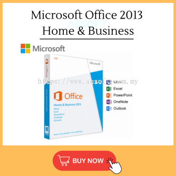 MICROSOFT OFFICE HOME AND BUSINESS 2013 Full Retail Box with License Key