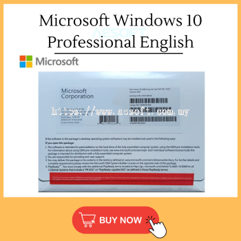 Microsoft Windows 10 Professional English 64bit