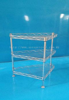 3 Tier Triangle Chrome Rack