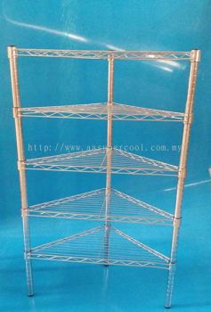 5 Tier Triangle Chrome Rack