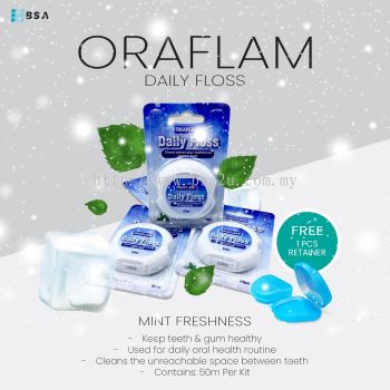 [FREE RETAINER] Oraflam Daily Floss (50m) - 1PACK