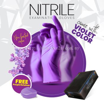 [FREE RETAINER] Puritex Nitrile Powder Free Examination Glove (100pcs/box)