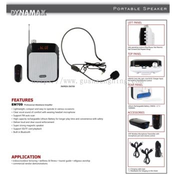DYNAMAX EM709 UHF Wireless Mic Waistband Amplifier