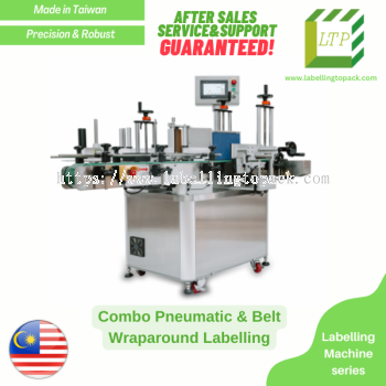 Combo Pneumatic & Belt Wraparound (Round Bottle) Labelling Machine