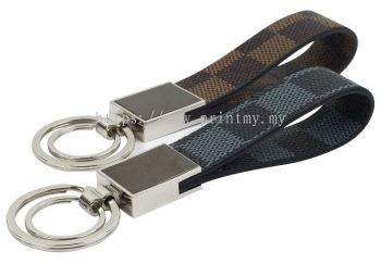 Checkered PU Key Holder