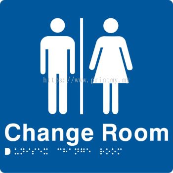 Braille sign Change Room