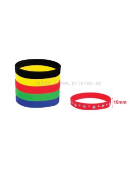Ready made Silicone Wristband (15mm)
