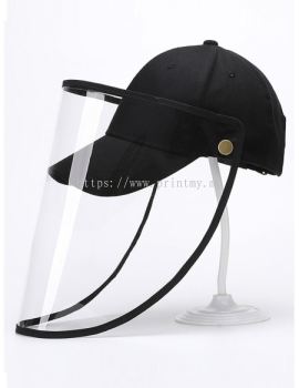 Protection Cap with Removable Protective Face Shield Reusable Anti Splash Face Mask Protection Hat 